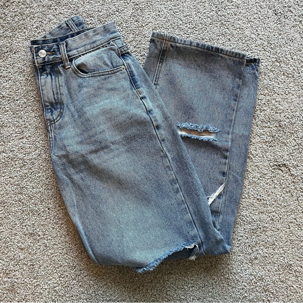 PrettyLittleThing Blue Denim Jeans